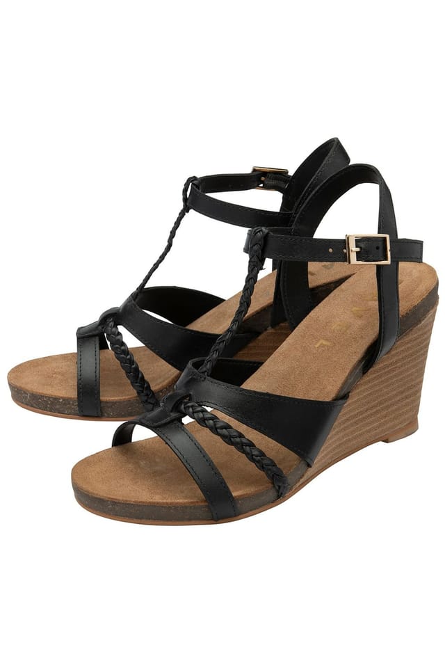 Ravel Ravel Women's 'Ardo' Leather Wedge Sandals in Black - 2