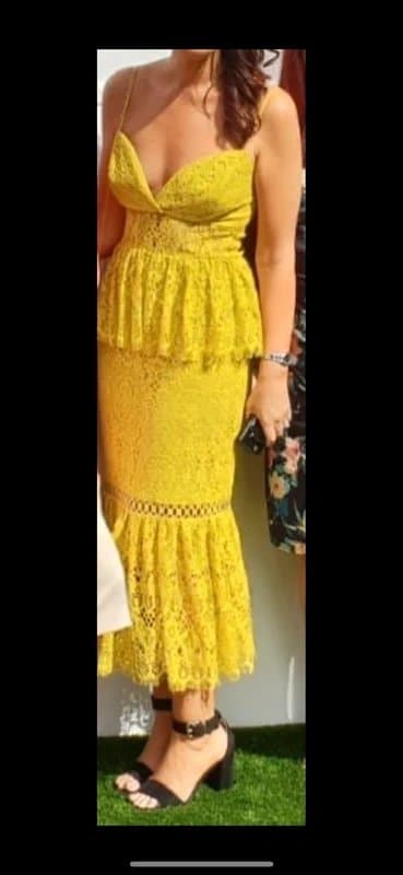 ASOS ASOS yellow lace dress