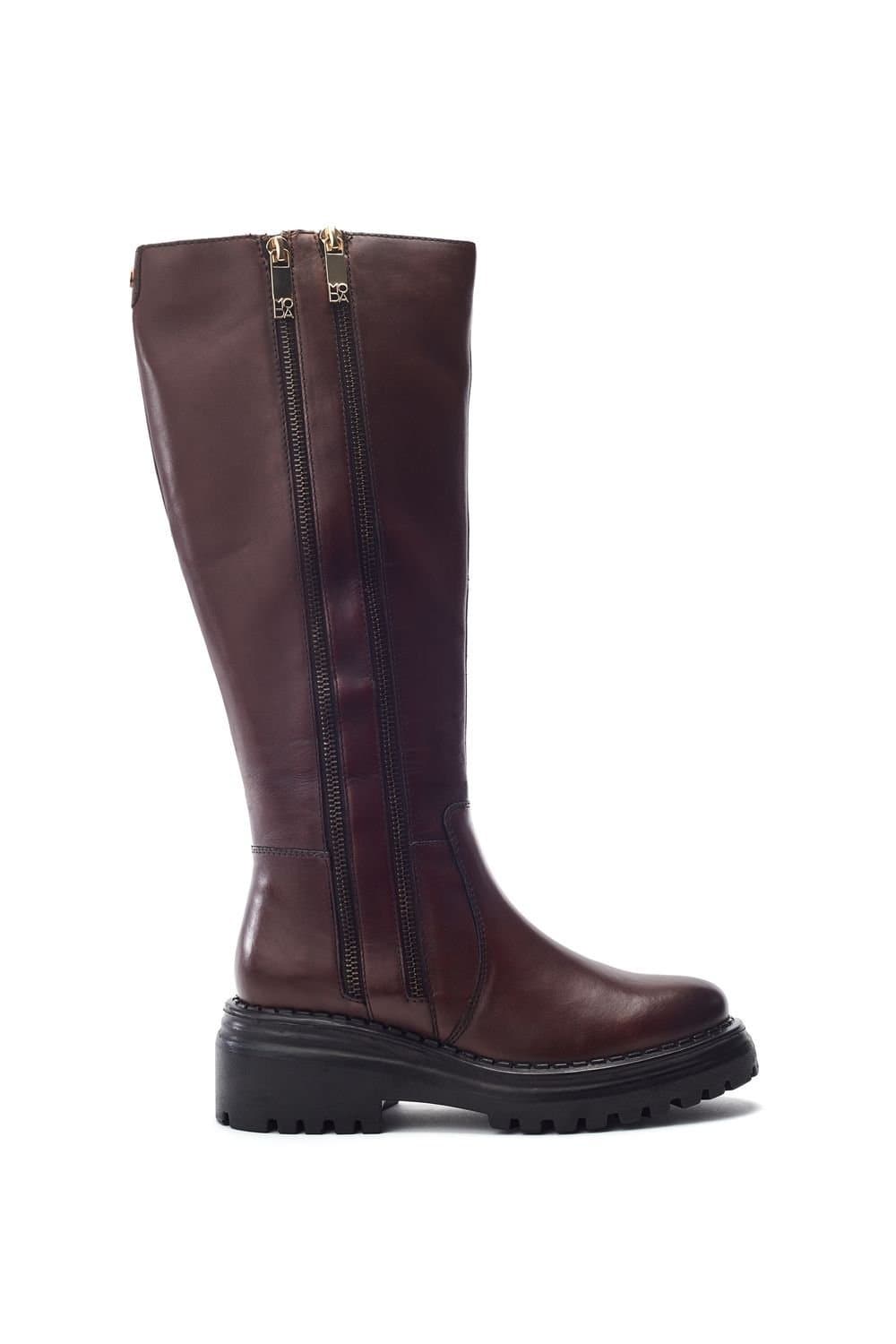 Moda In Pelle Moda In Pelle Women's 'Camilio' Leather Biker Boots in Dark Brown