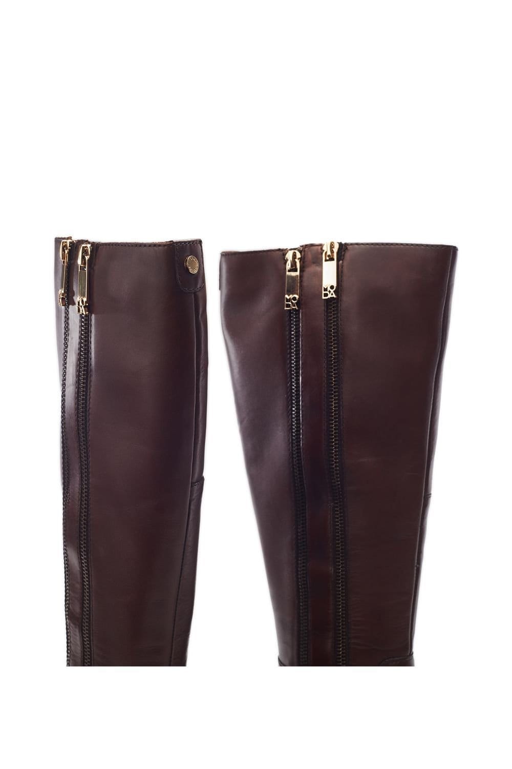 Moda In Pelle Moda In Pelle Women's 'Camilio' Leather Biker Boots in Dark Brown - 4