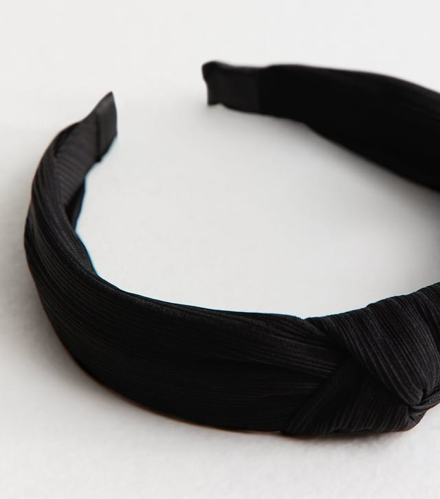 New Look Black Ribbed Knot Aliceband New Look - 3