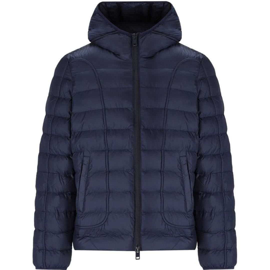 Diesel Diesel Men's Plain Navy Blue Padded Hooded Jacket