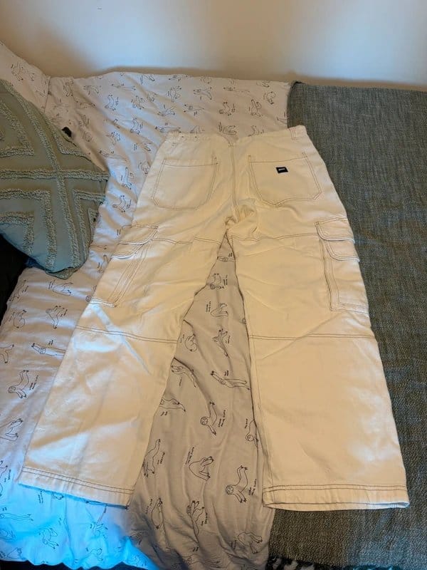 Bershka Bershka white cargo jeans - 1