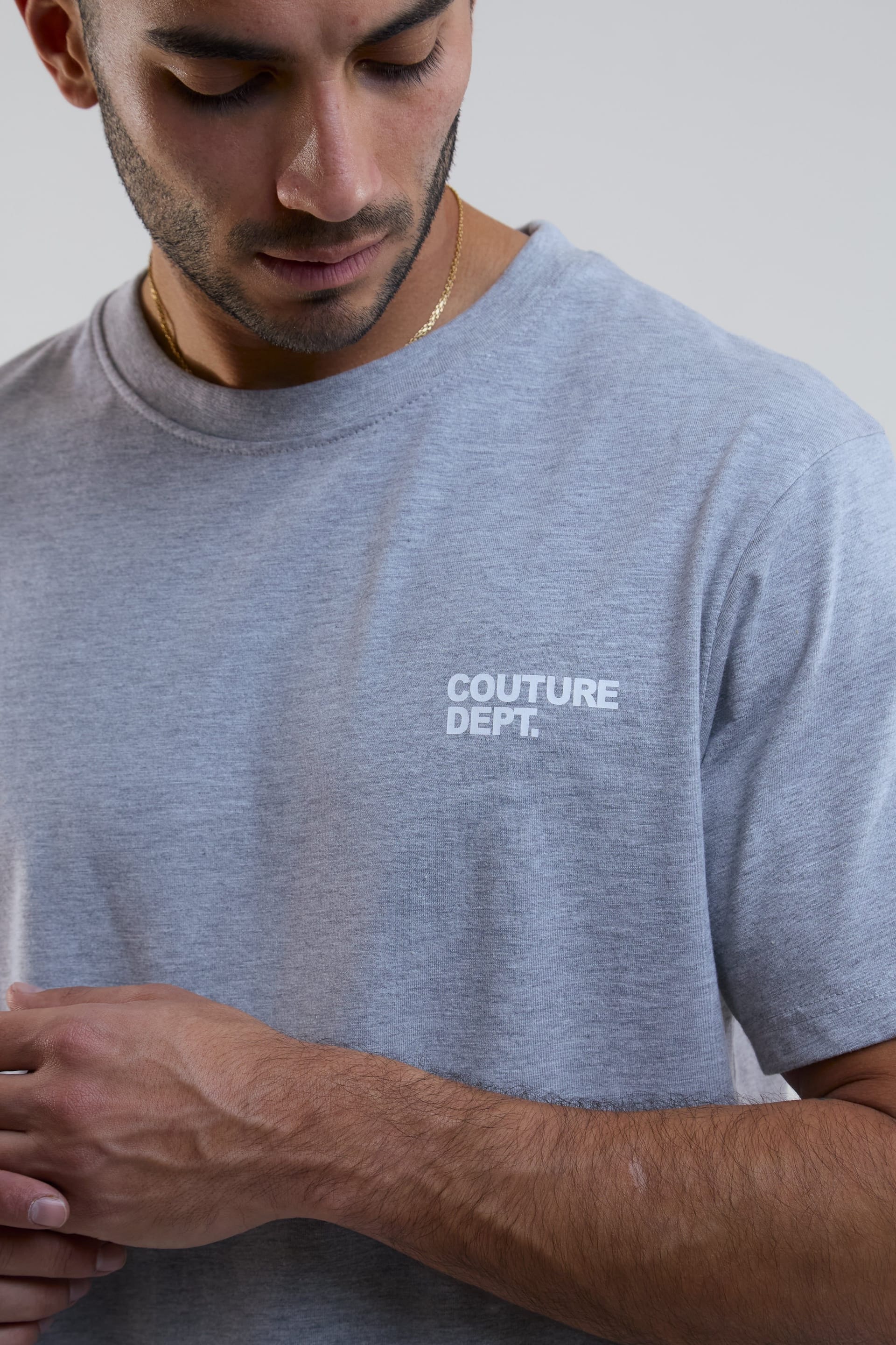 BCouture BCouture Men's Shorts & T-Shirt Set in Grey - 4