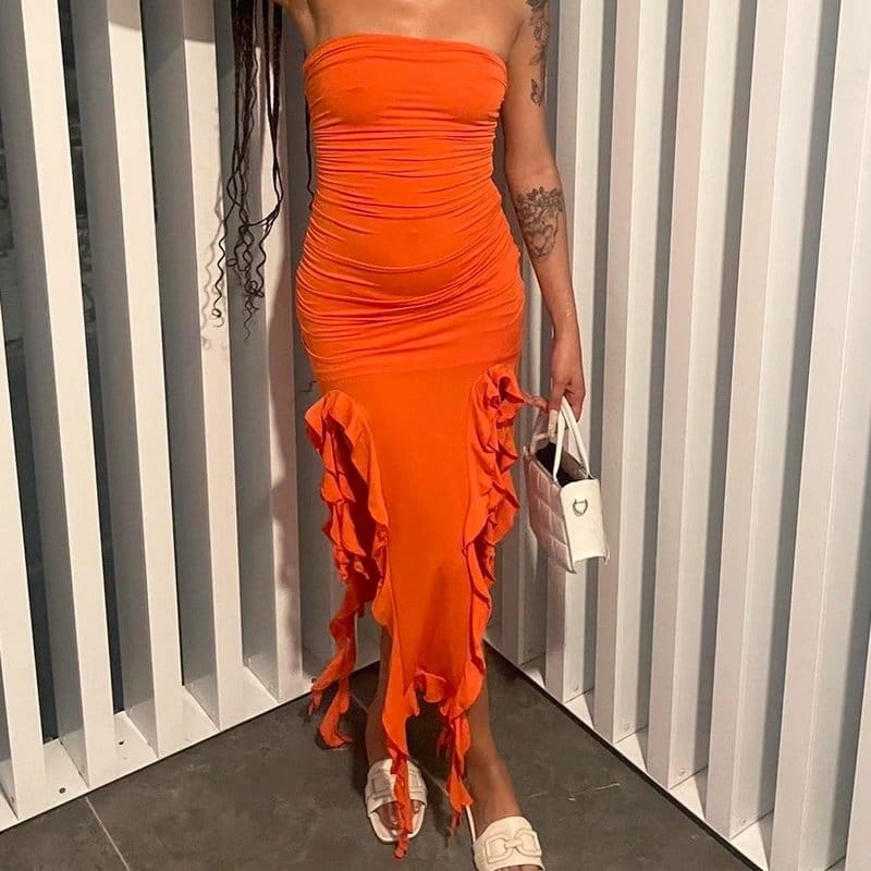 Bershka Stunning Bershka orange dress - 1