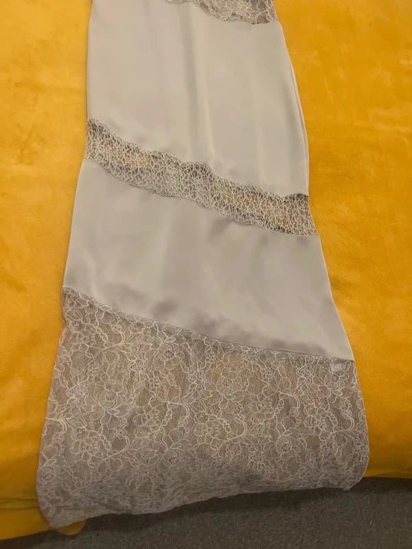 Pretty Lavish Pretty lavish grey lace cute out maxi Strappy dress