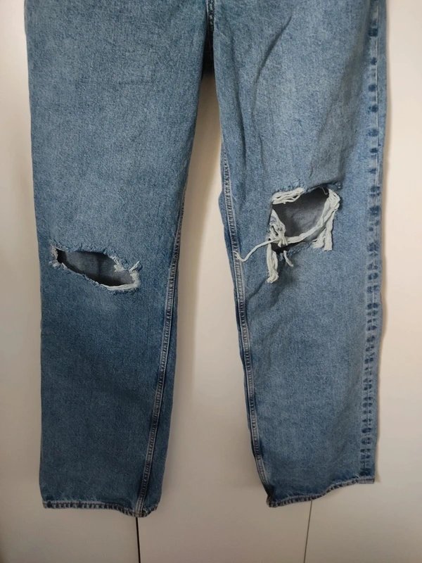 New Look New look womens (ripped/bagged fit) jeans size 12 long - 1
