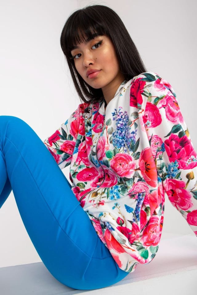 Love Lace Love Lace Women's Long Sleeve Zip Sweatshirt with Side Pockets in Pink - 3
