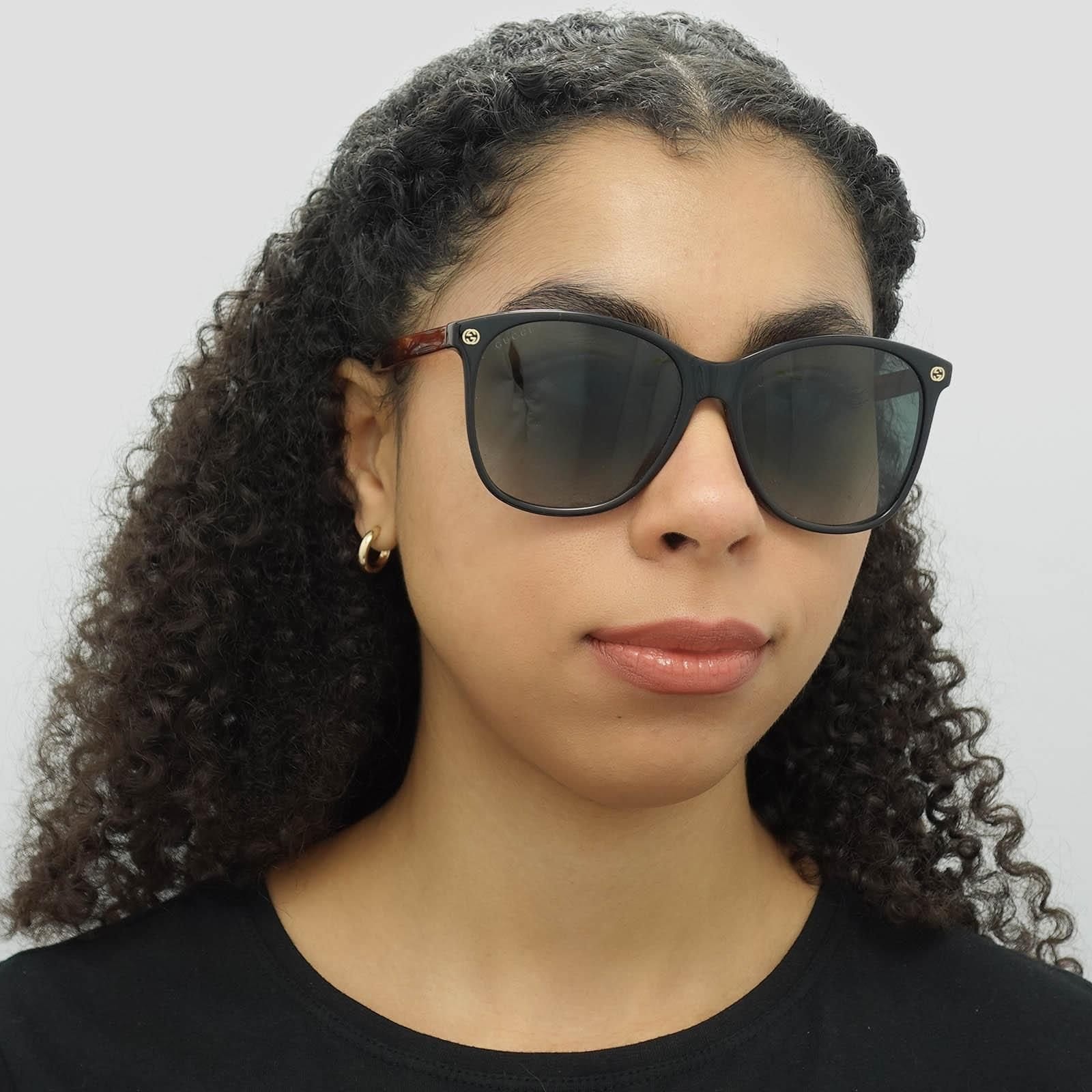 Gucci Gucci Women's Square Black Brown Grey Gradient Sunglasses - 4