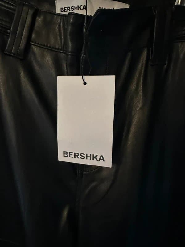 Bershka Bertha black combat style trousers