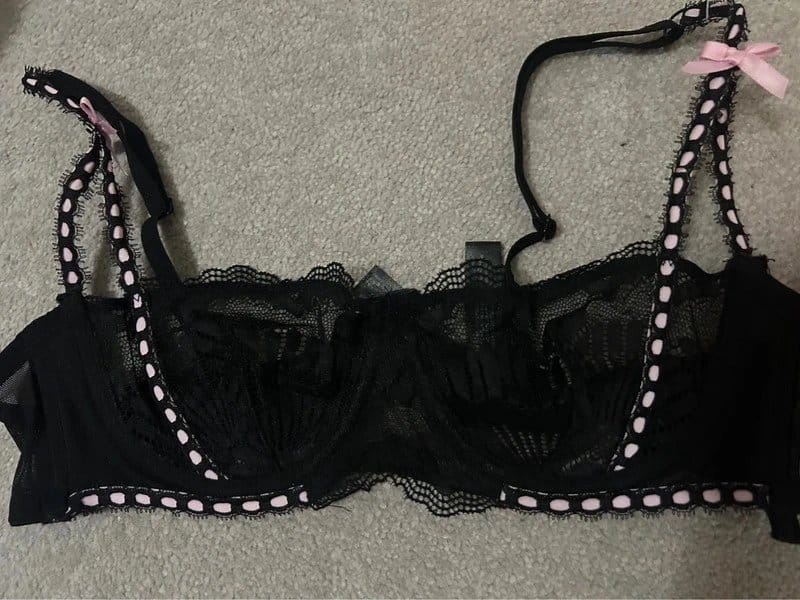 Primark bundle of primark black and pink lace bras - 1