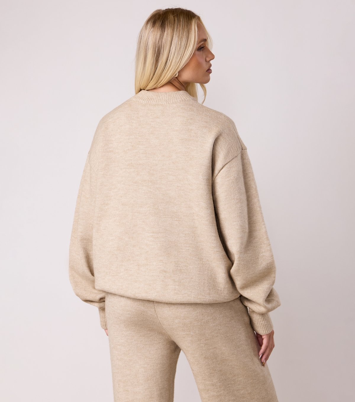 Gym King Women's Oatmeal Logo Crew Neck Jumper Gym King New Look - 3