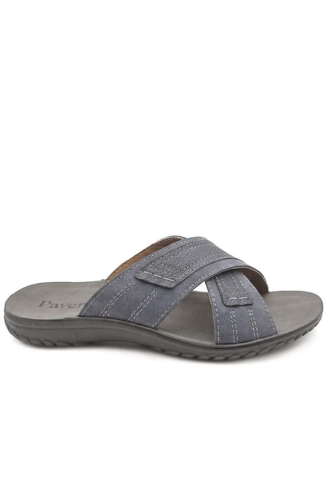 Pavers Pavers Men's Strappy Cushioned Slip On Sandals in Blue - 2