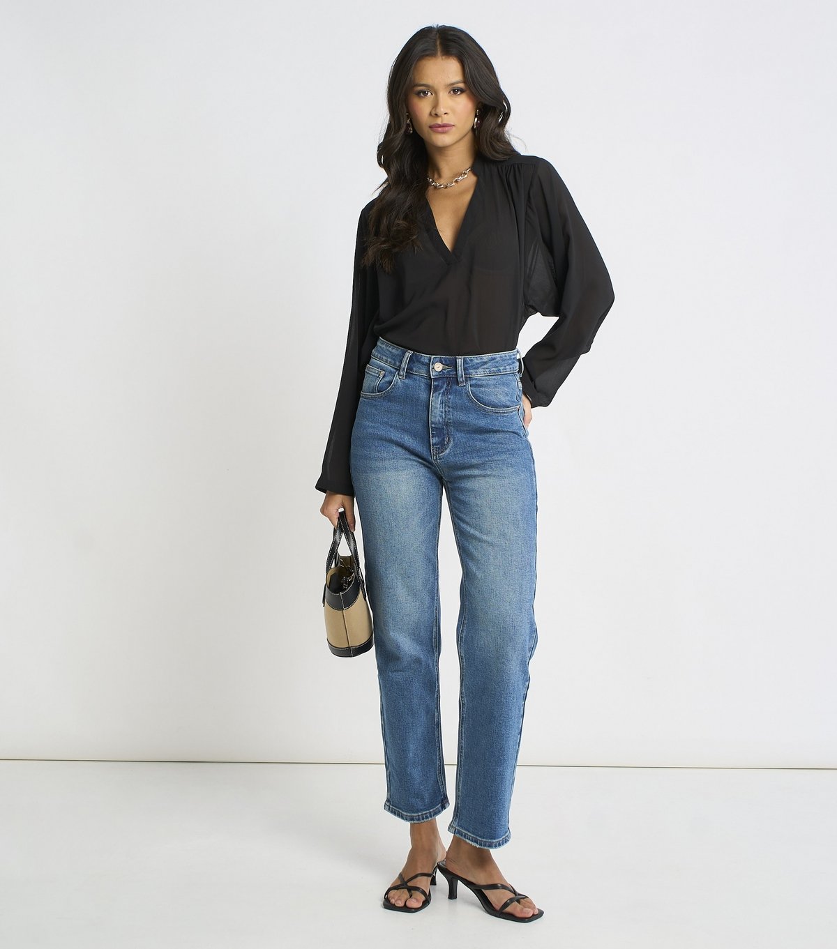 Gini London Women's Chiffon Oversized Blouse Gini London New Look - 2