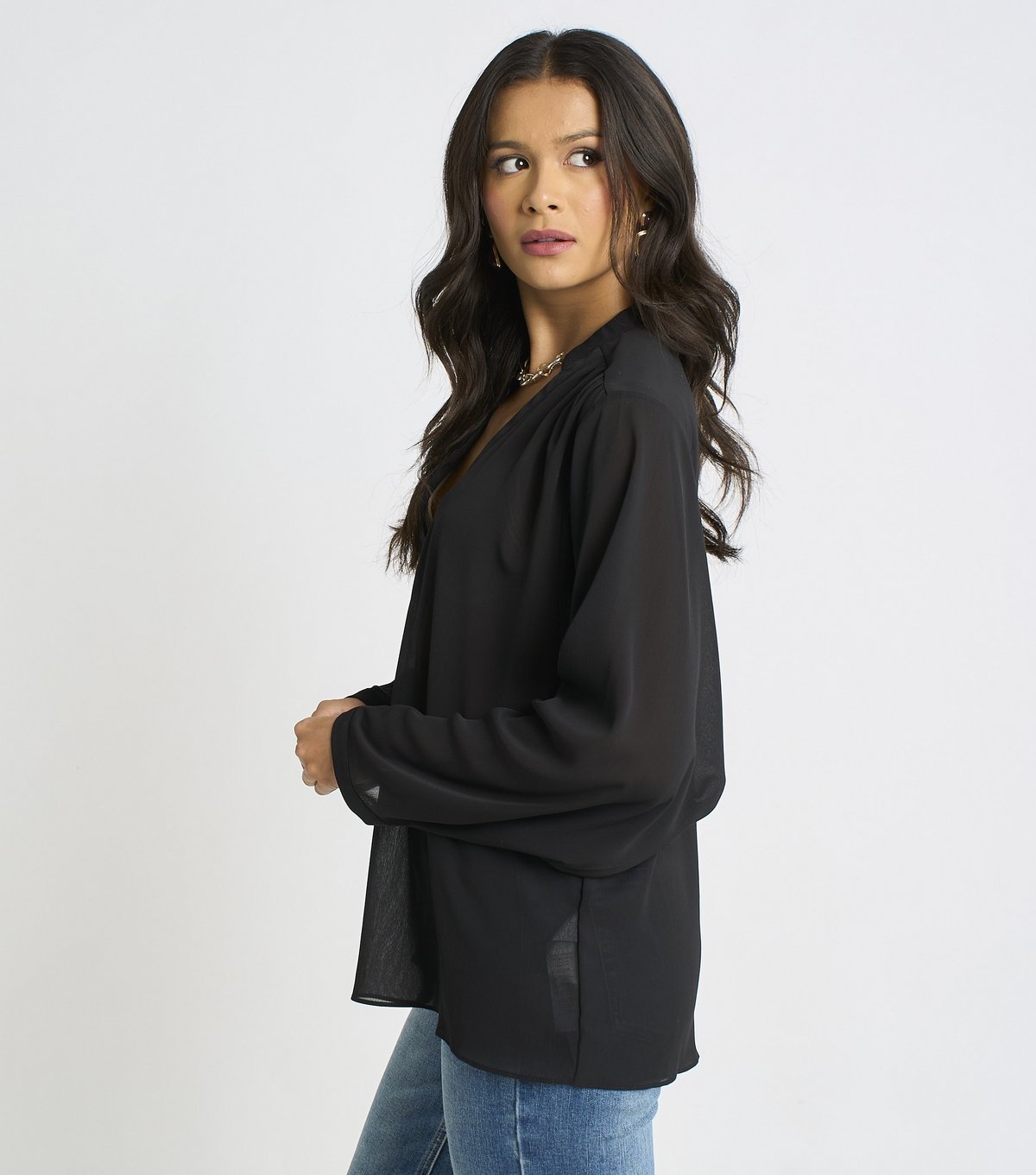 Gini London Women's Chiffon Oversized Blouse Gini London New Look - 3