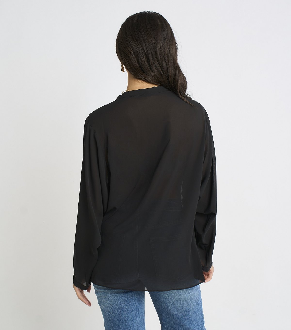 Gini London Women's Chiffon Oversized Blouse Gini London New Look - 4