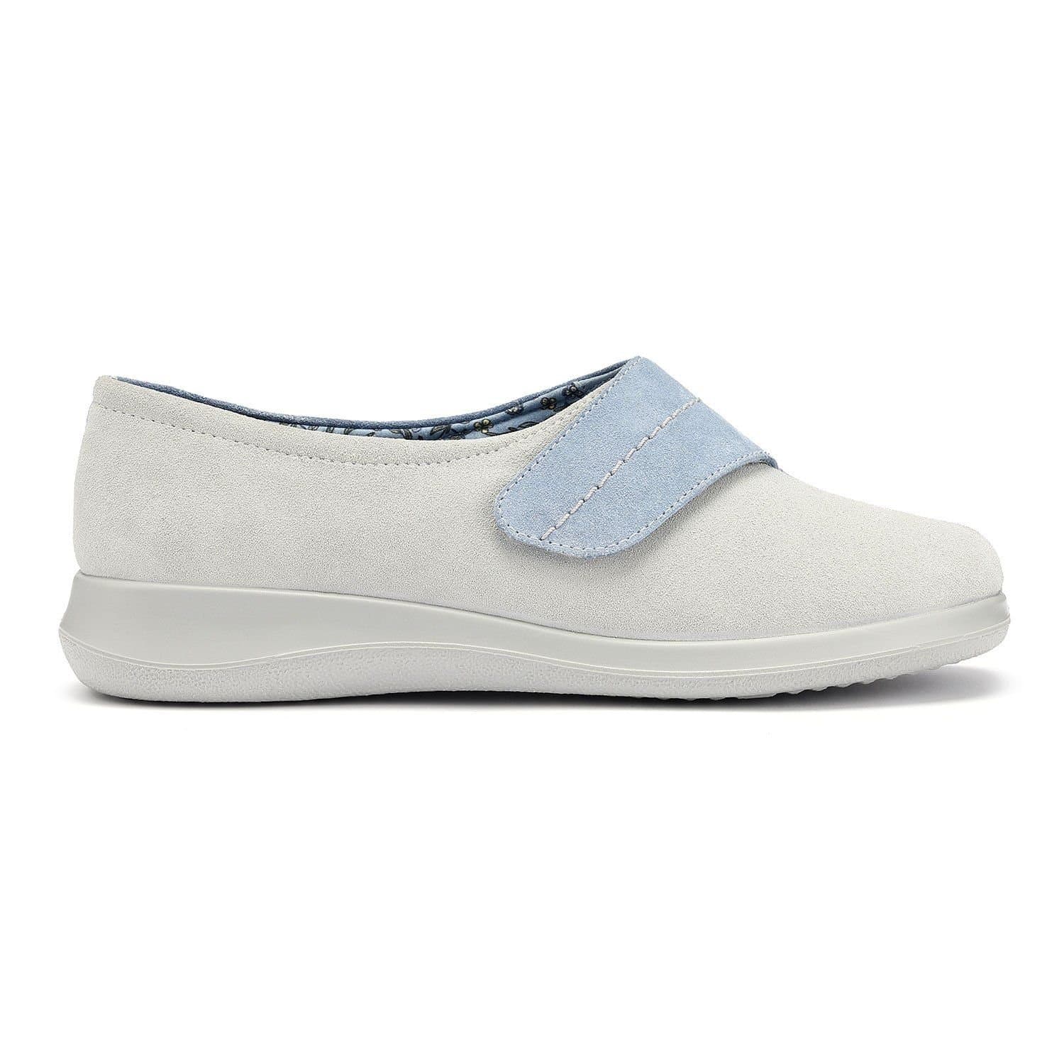 Hotter Hotter Women's 'Wrap' Slippers in Pale Grey