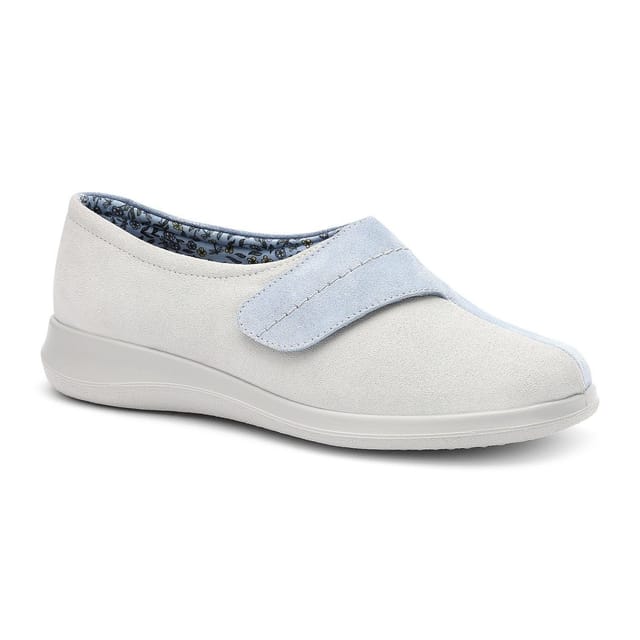 Hotter Hotter Women's 'Wrap' Slippers in Pale Grey - 2