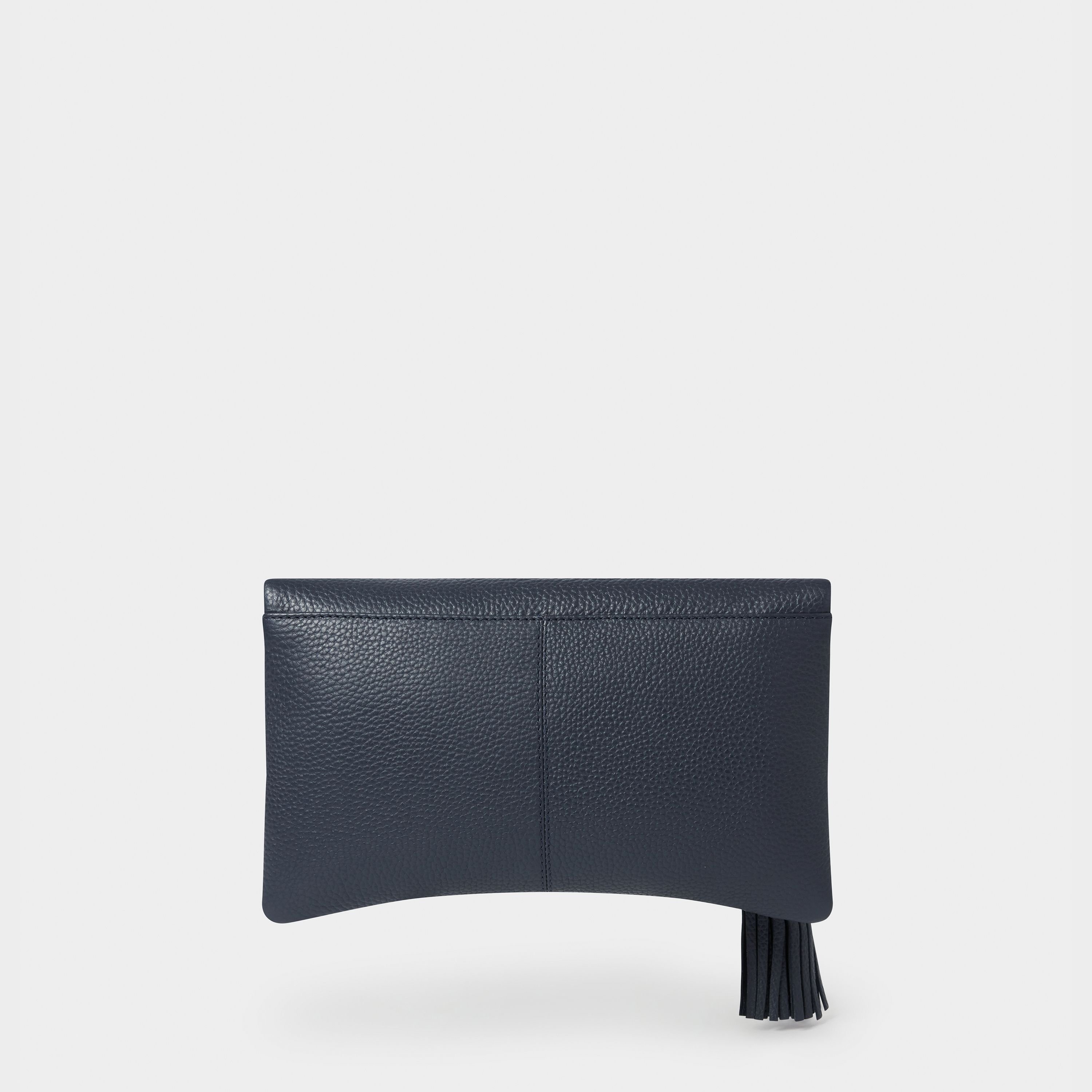 OSPREY LONDON OSPREY LONDON Women's The Bexley Leather Clutch Bag in Navy - 3