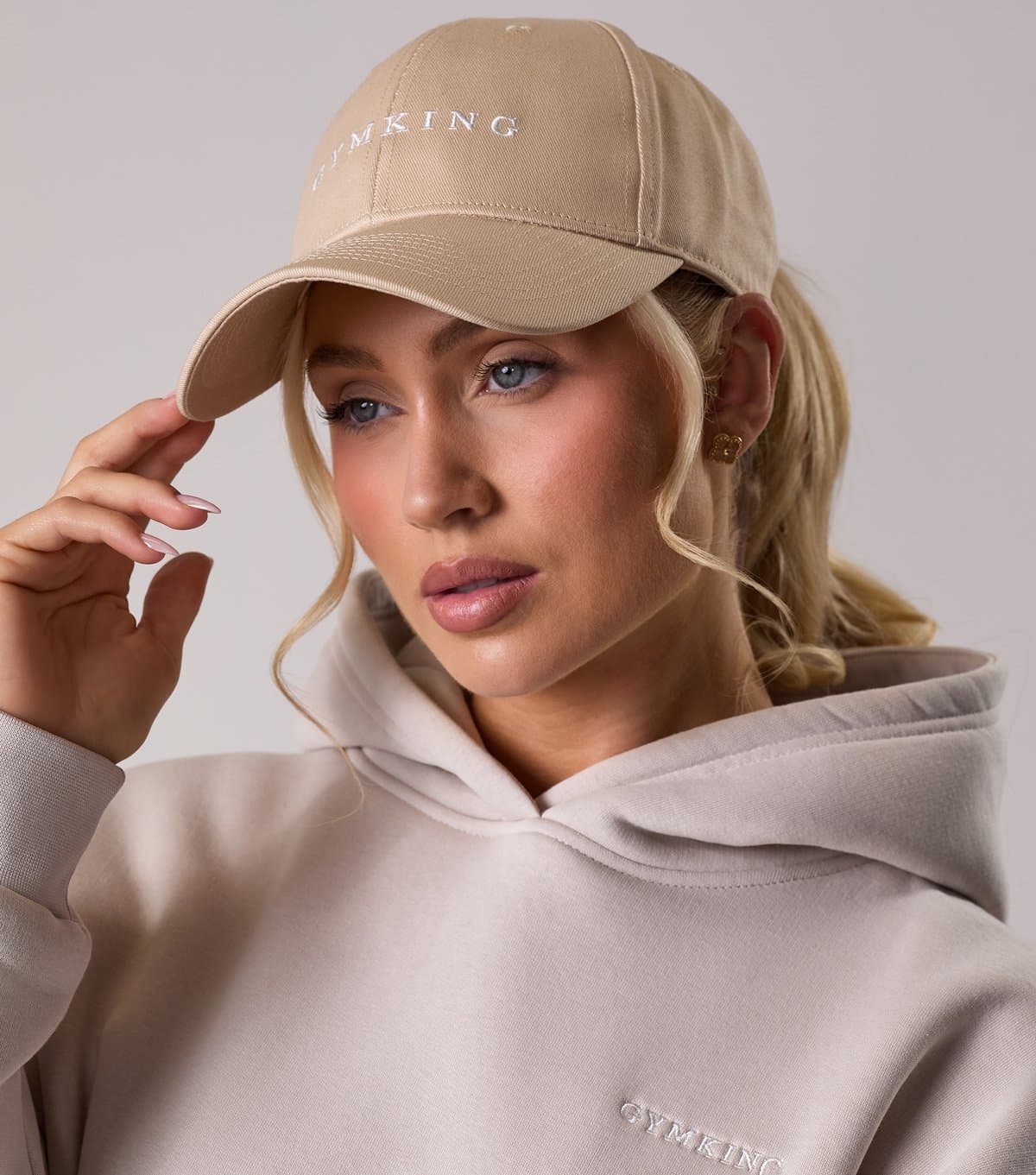 Gym King Gym King Cream Logo Embroidered Cap