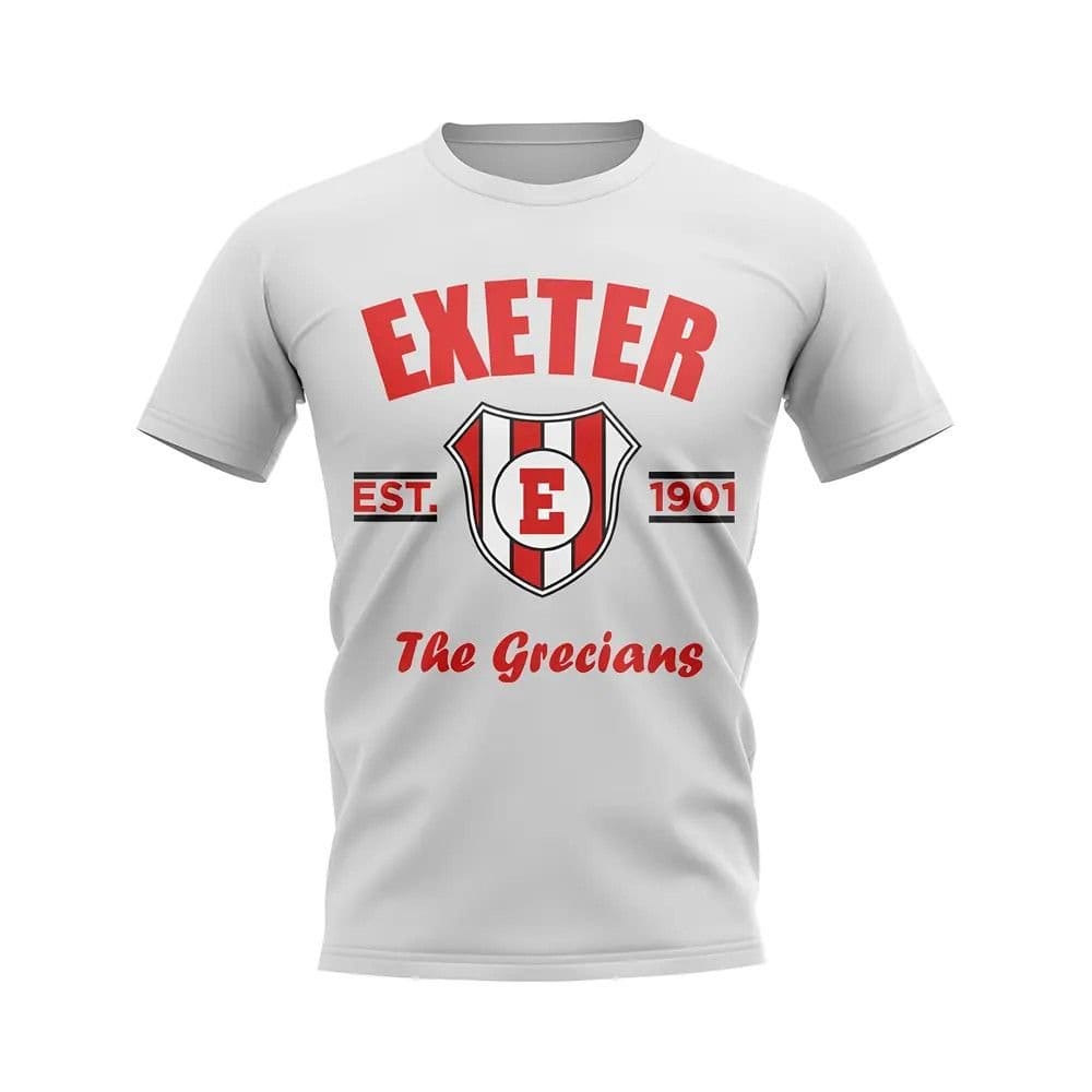 Exeter Exeter Men's Mens Established Football T-Shirt in White - 1