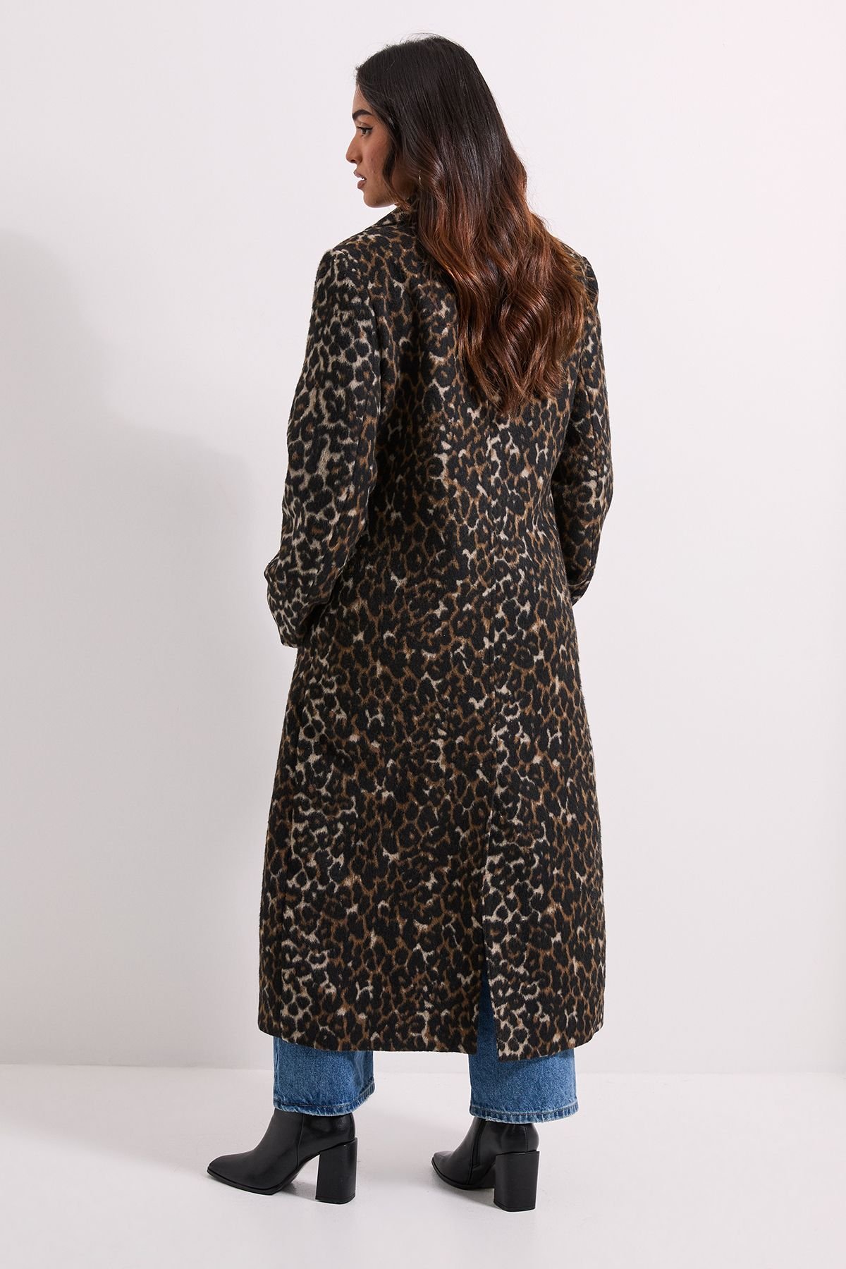Dorothy Perkins Dorothy Perkins Women's Petite Animal Wool Midi Coat - 3