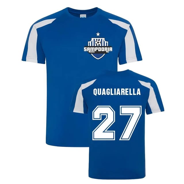 Sampdoria Sampdoria Men's Fabio Quagliarella Sports Training Jersey in Blue - 2