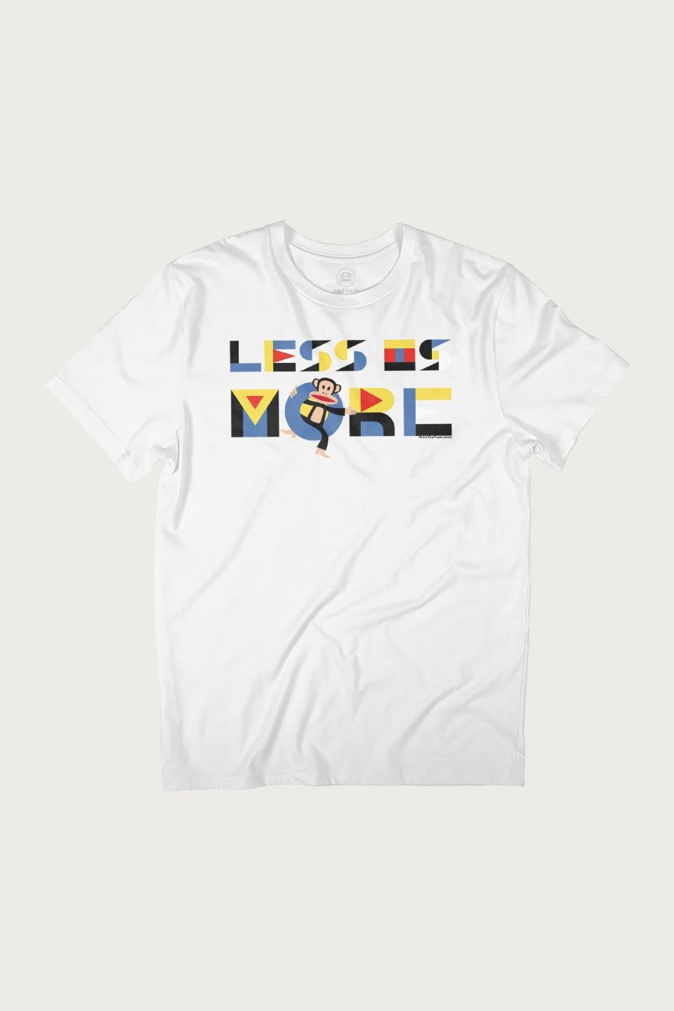 Paul Frank Paul Frank Men's Julius Less Is More Bauhaus Style Text T-Shirt in White - 2