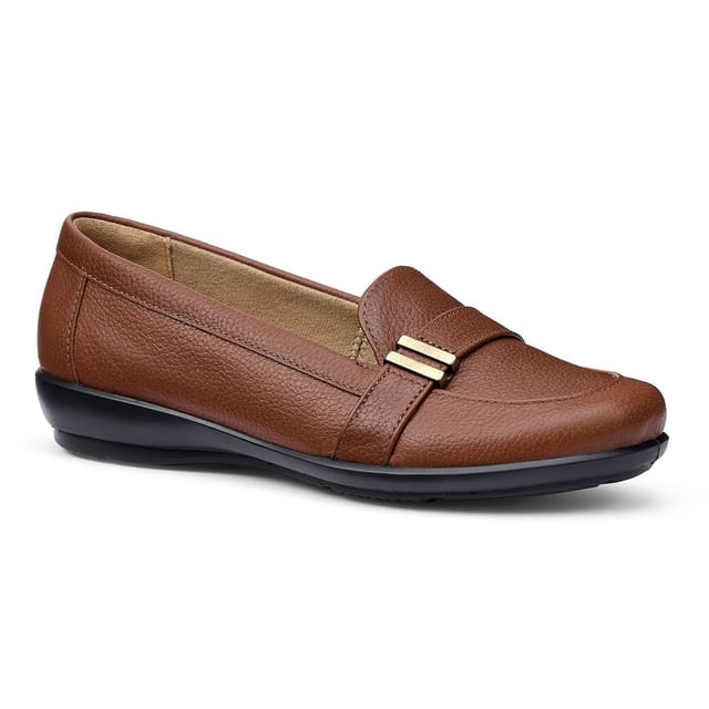 Hotter Hotter Women's Extra Wide 'Clay' Loafers in Tan - 2