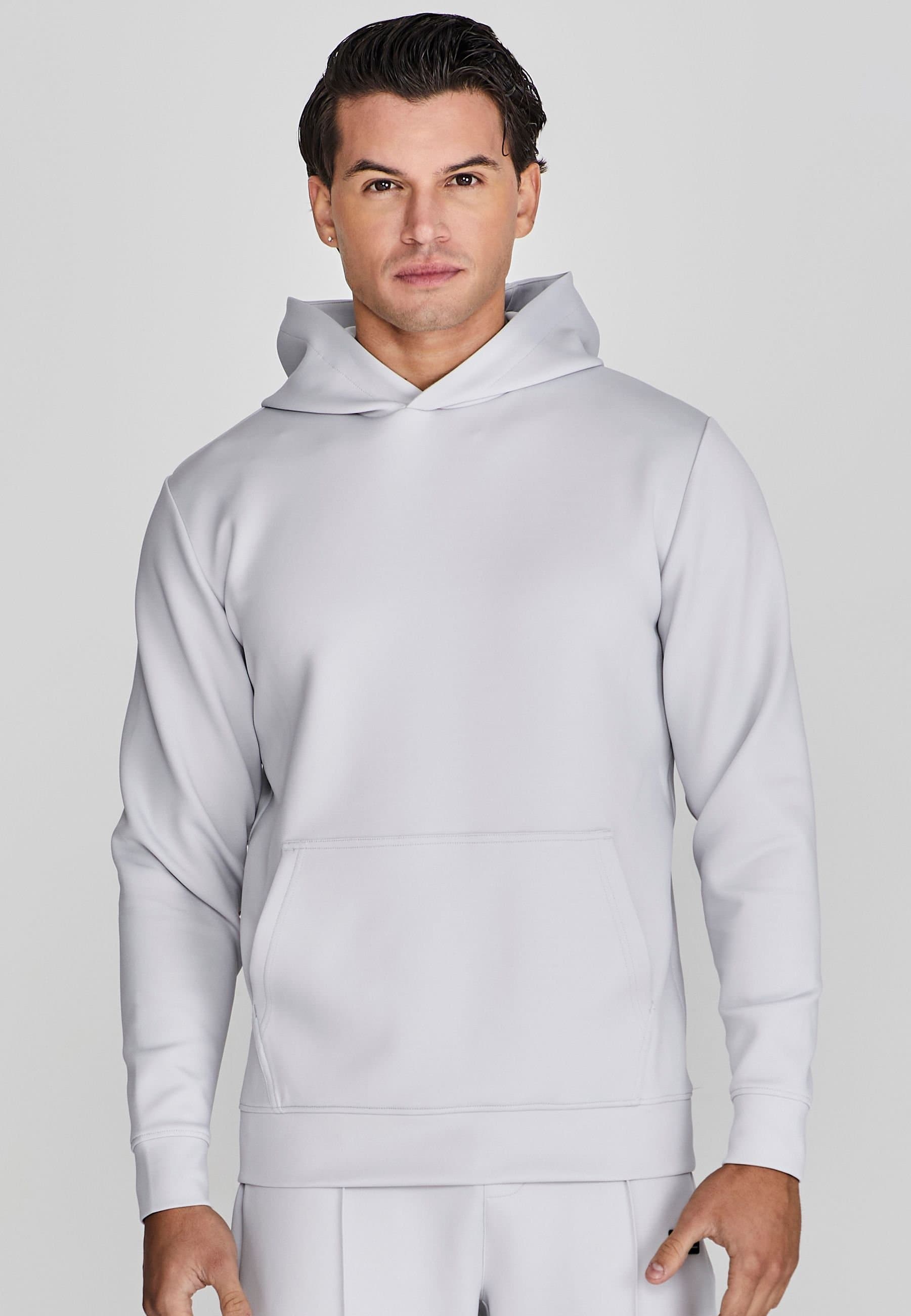 SikSilk SikSilk Men's Smart Hoodie in Light Grey