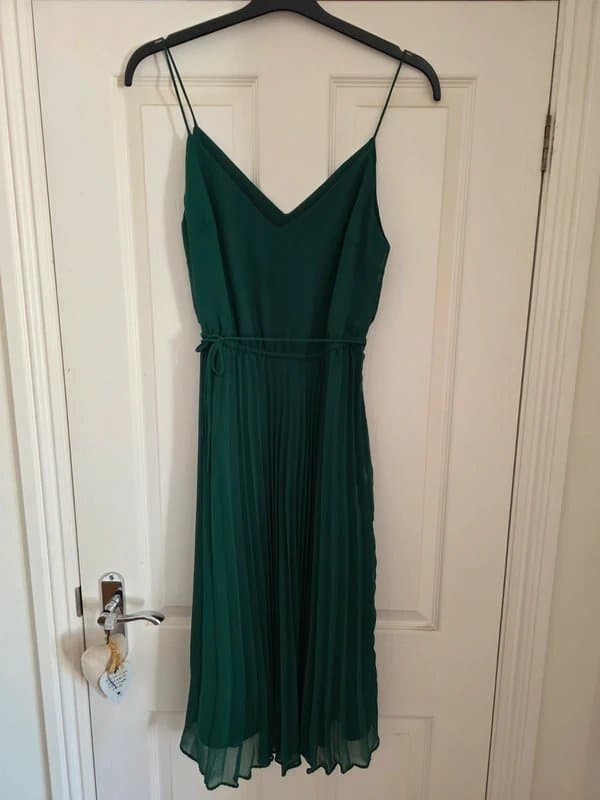 ASOS Design Strappy Party Dress with pleated skirt