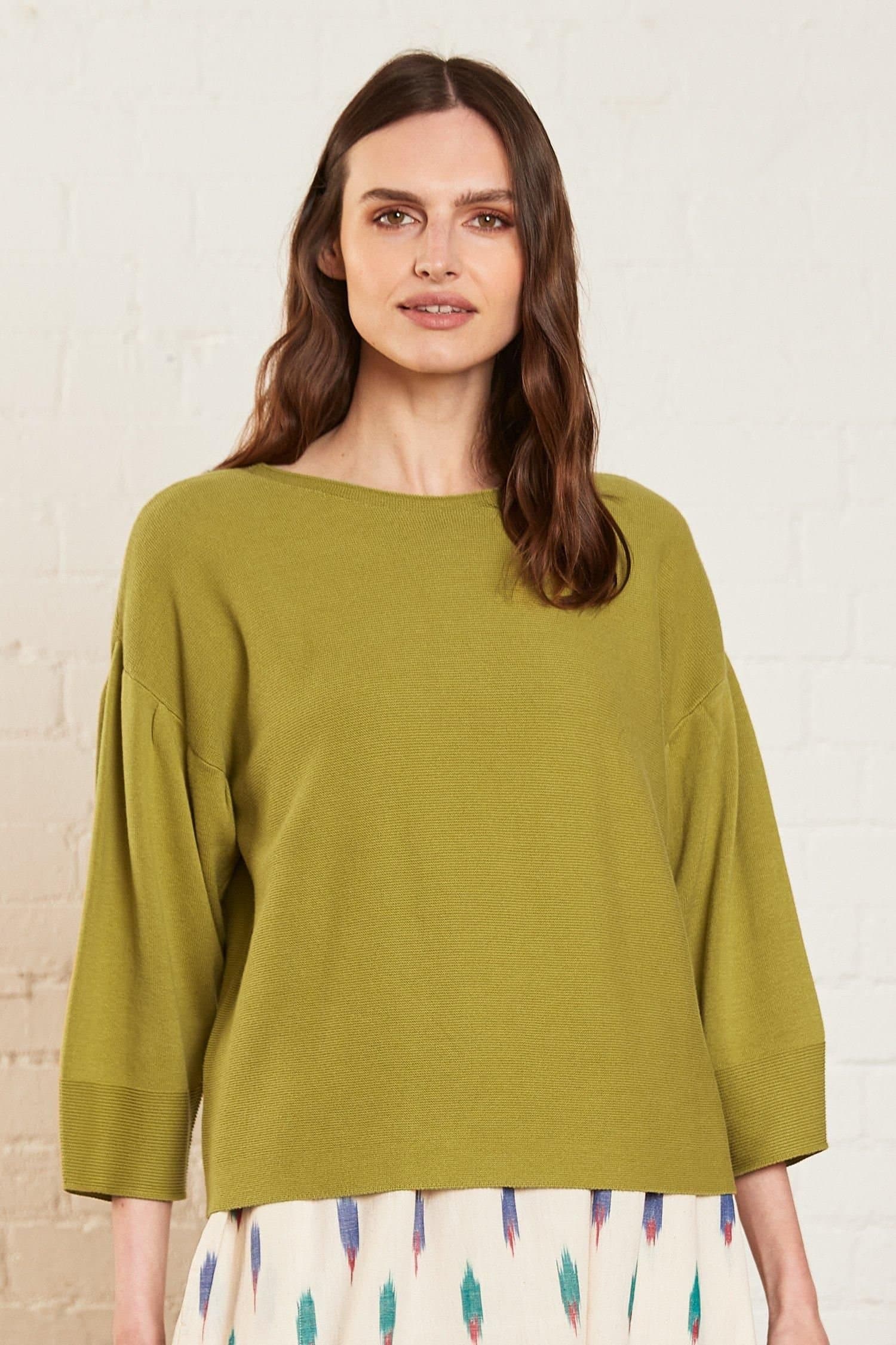 Nomads Clothing Nomads Clothing Women's Cotton Bubble Sleeve Jumper in Light Khaki