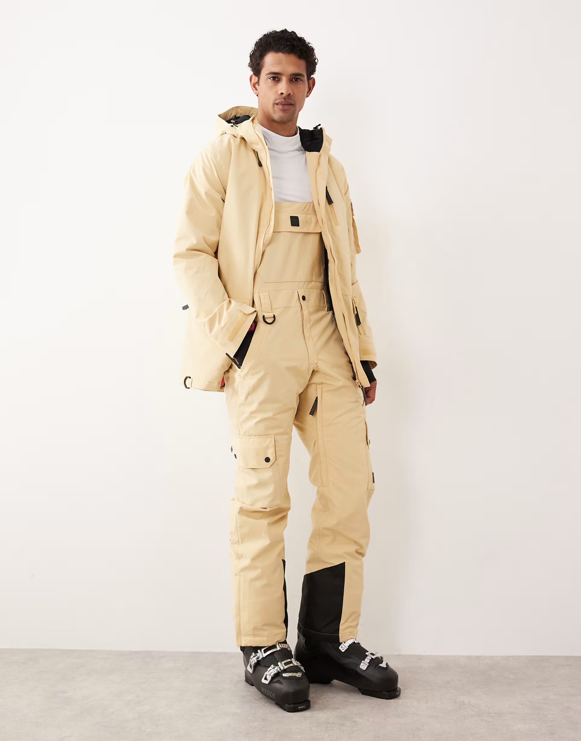 ASOS OOSC Yeh man bib pant - desert sand in sand - 1