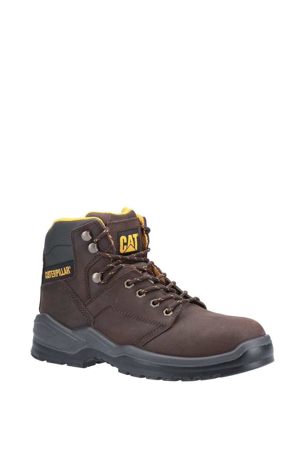Caterpillar Caterpillar Men's 'Striver' Water Resistant Leather Safety Boots in Brown - 3