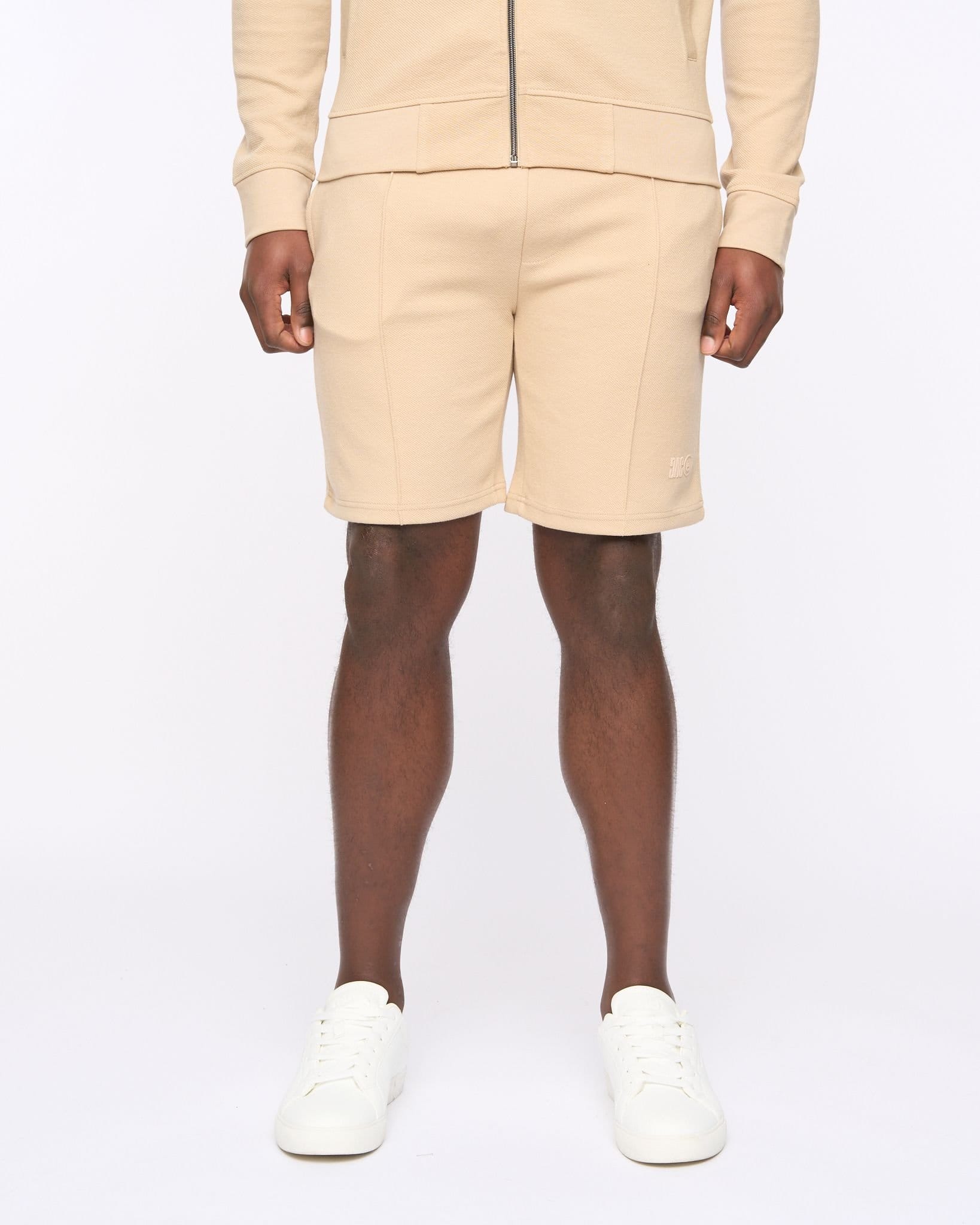 Duck&Cover Duck&Cover Hannings Men's Pintuck Jogger Shorts with Stretch in Stone - 4