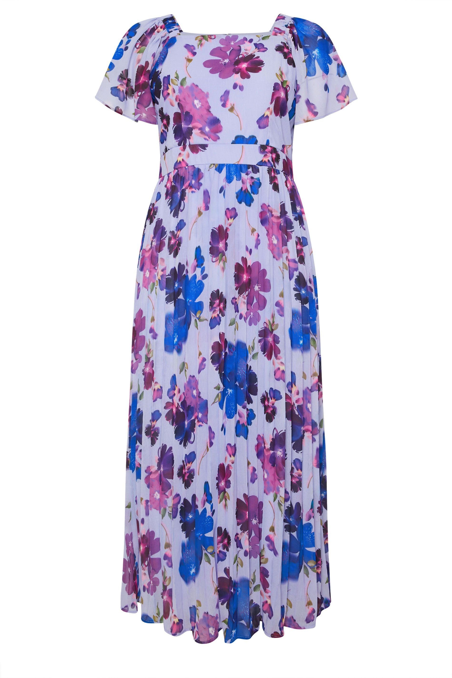 Yours Yours Women's Floral Maxi Dress in Pale Blue - 2