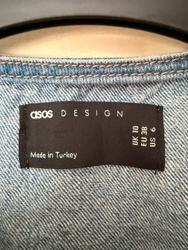 ASOS Design Asos Design Mid blue denim waist coat size uk 10