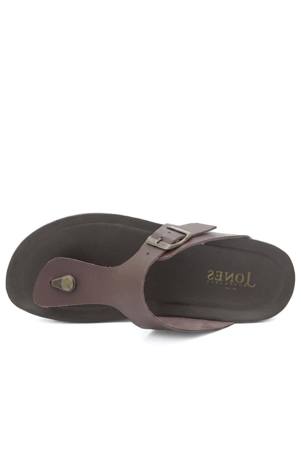 Jones Bootmaker Jones Bootmaker Men's Wales Leather Toe Post Mules in Brown - 4