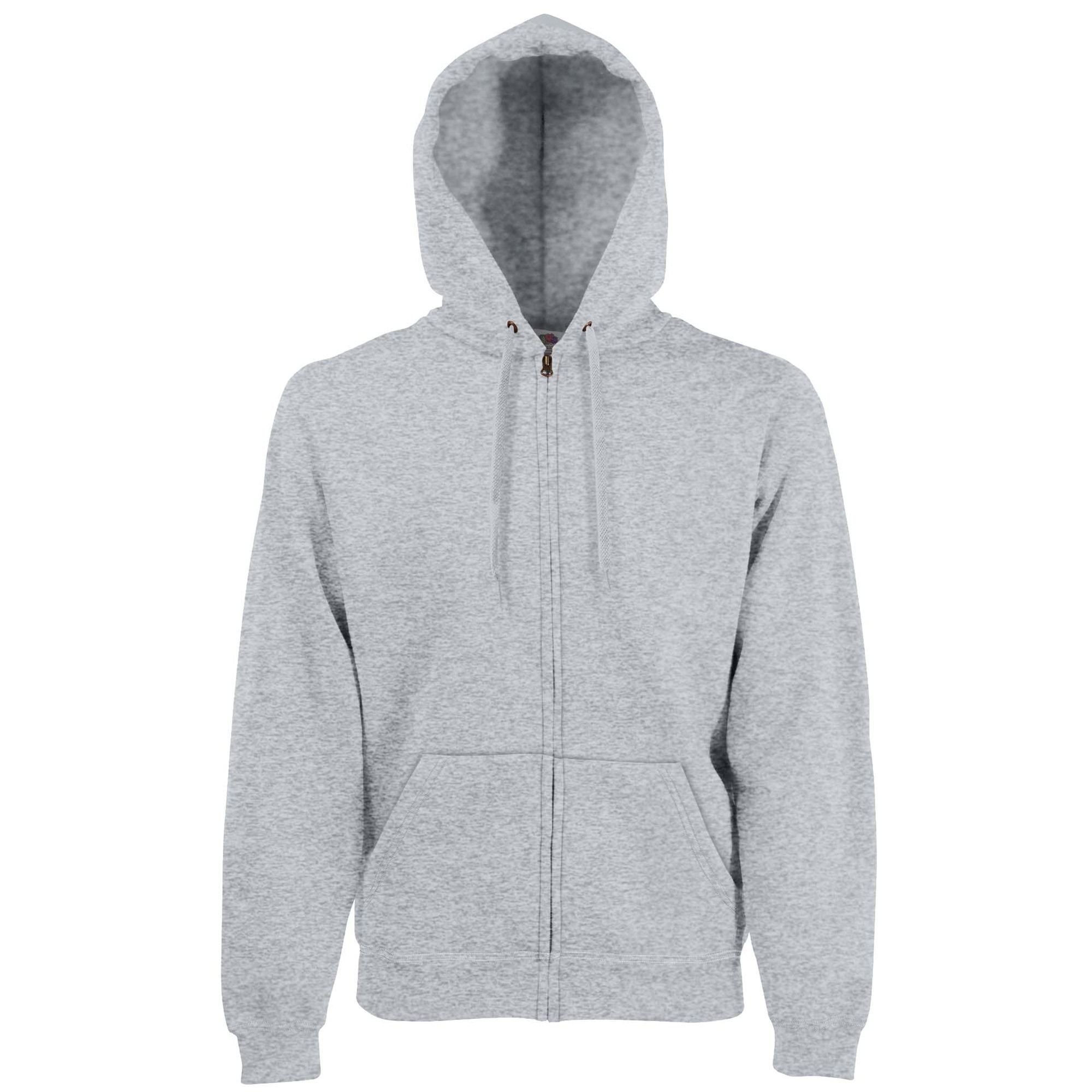 Fruit Of The Loom Fruit of the Loom Men's Premium 70 30 Hooded Zip-Up Sweatshirt Hoodie in Grey - 3