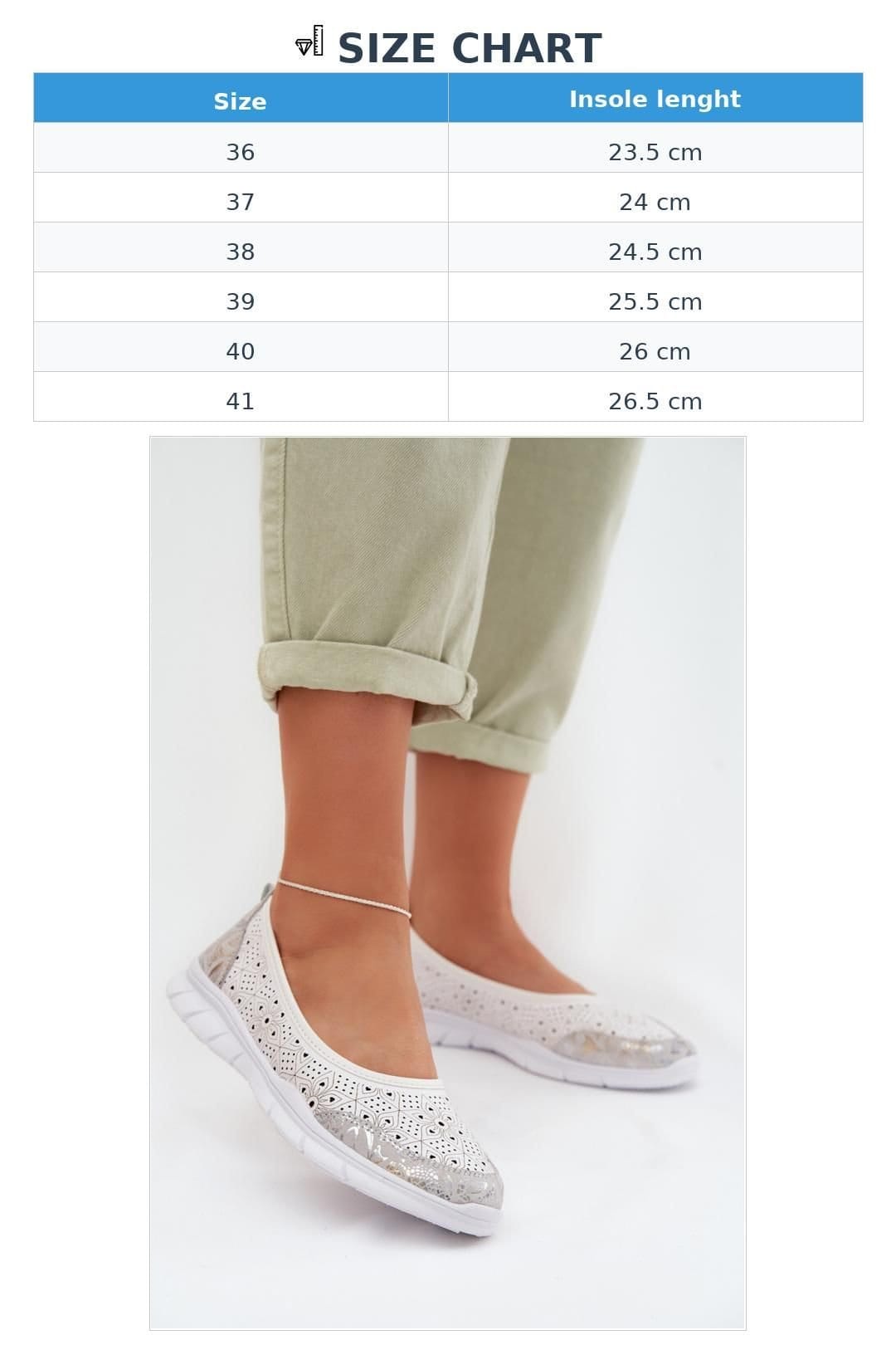 Love Lace Love Lace Women's SBarski Natural Lace Ballet Flats with Comfort Insoles in White - 4