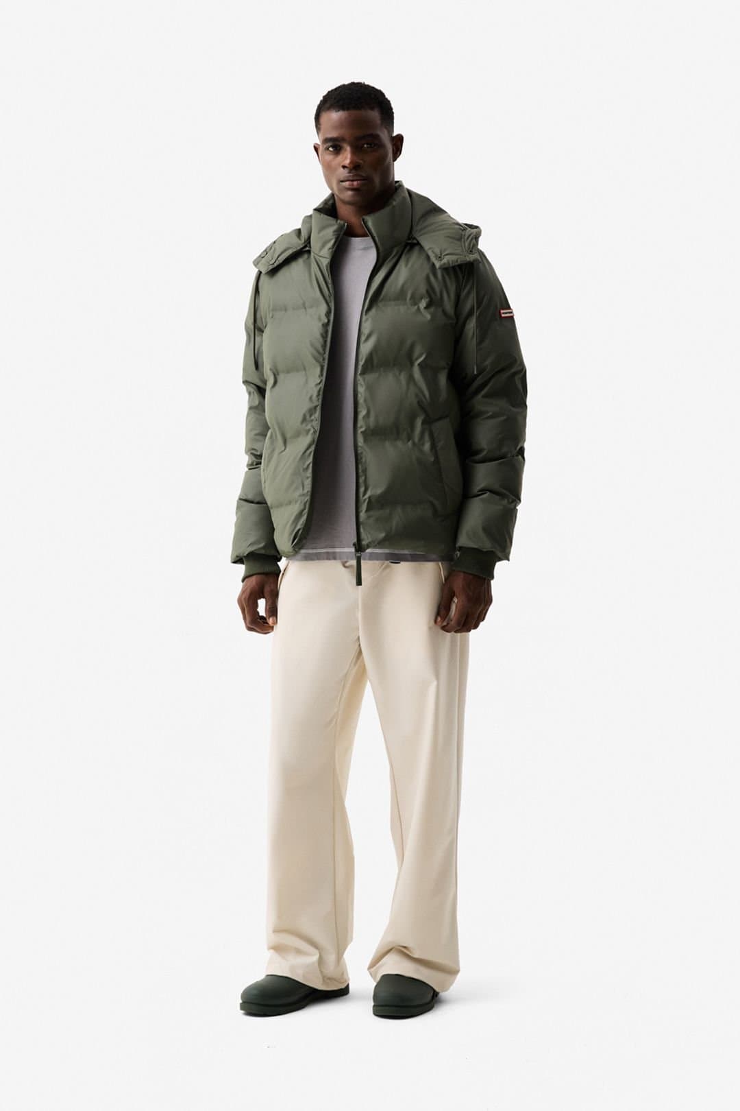 Hunter Hunter Men's Wiley Sonic Welded PU Puffer Jacket Kambaba in Green