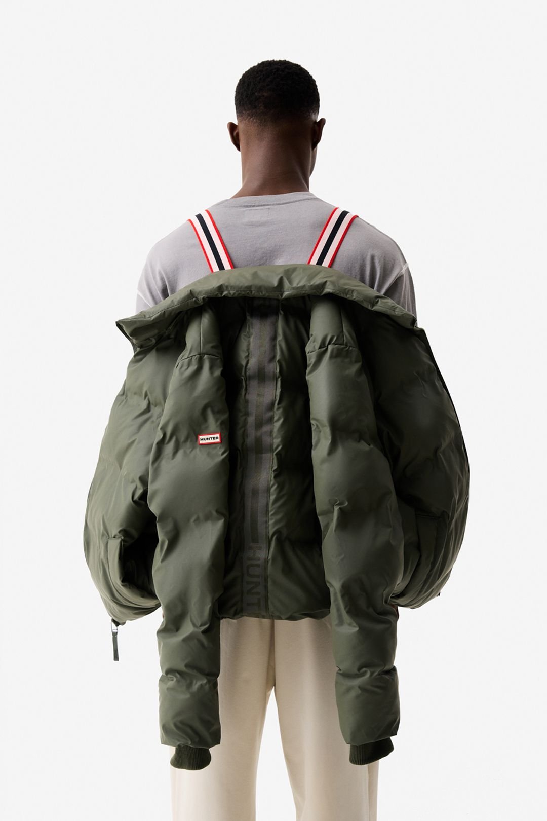 Hunter Hunter Men's Wiley Sonic Welded PU Puffer Jacket Kambaba in Green - 4