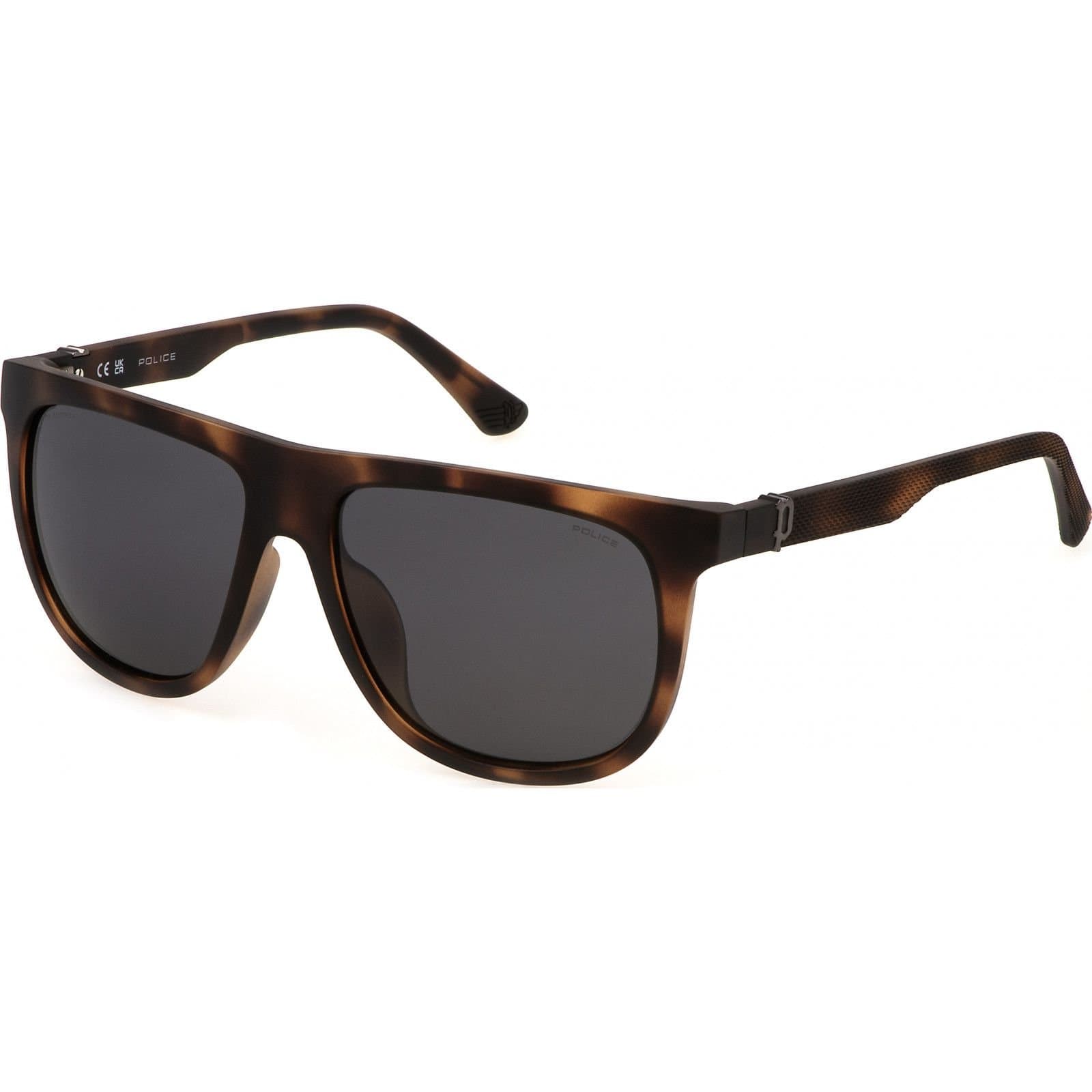 Police Police Men's SPLN33E-59878P Square/Rectangle Sunglasses in Brown
