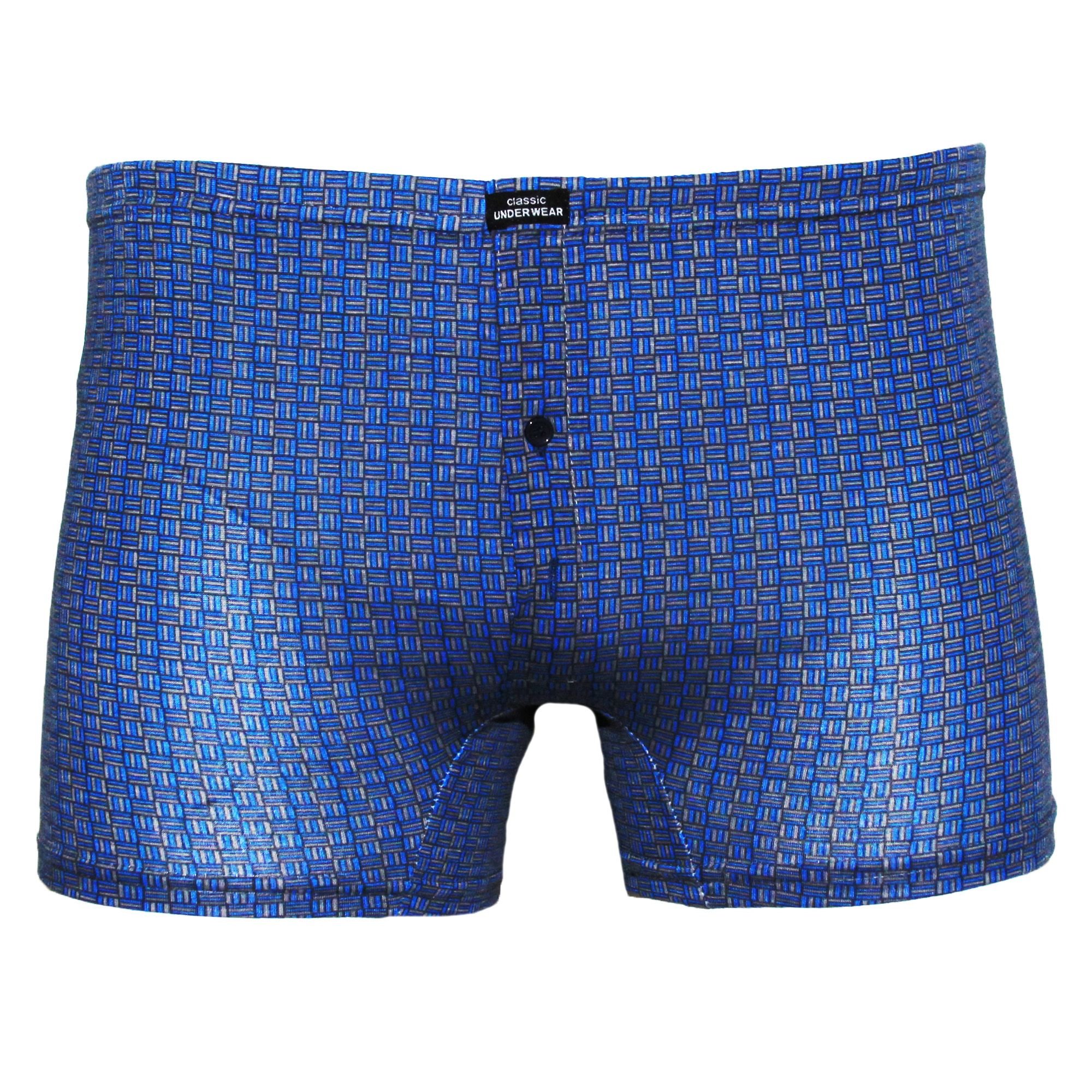 Tom Franks Tom Franks Men's Patterned Jersey Boxer Shorts (3 Pairs) in Blue - 3
