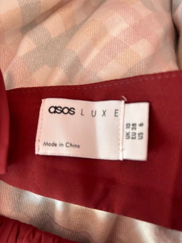 ASOS Burgundy halter neck ASOS Luxe maxi dress