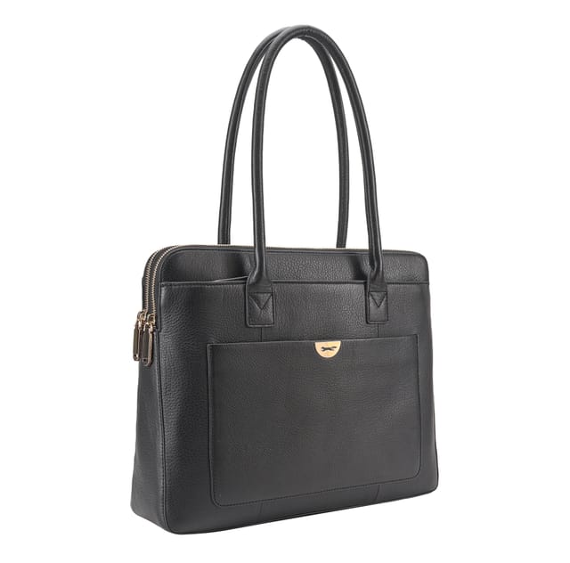 Paul Costelloe Paul Costelloe Women's Lorca Leather Shoulder Bag in Jet Black - 2