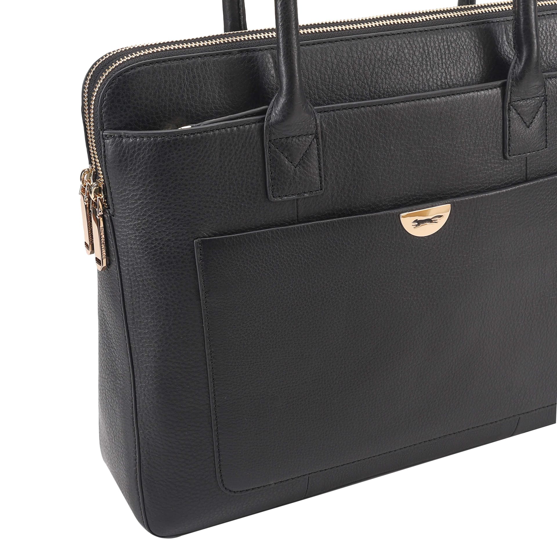 Paul Costelloe Paul Costelloe Women's Lorca Leather Shoulder Bag in Jet Black - 4