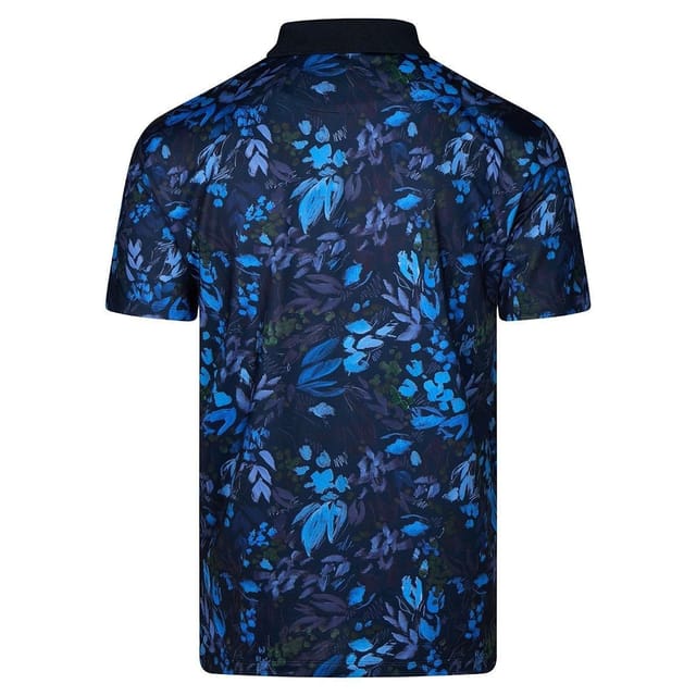 Ted Baker Ted Baker Men's Barnnes Floral Print Golf Polo Shirt in Navy - 2