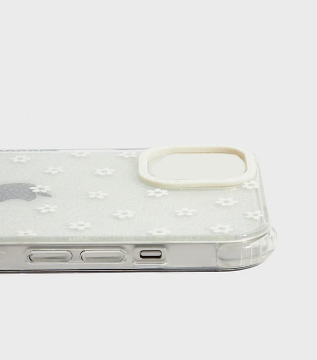 Skinnydip White Sparkle Ditsy Flower iPhone Case Skinnydip New Look - 2