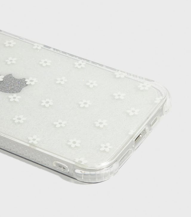Skinnydip White Sparkle Ditsy Flower iPhone Case Skinnydip New Look - 3